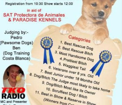 Charity dog show, Oct 30, Los Montecinos, Torrevieja