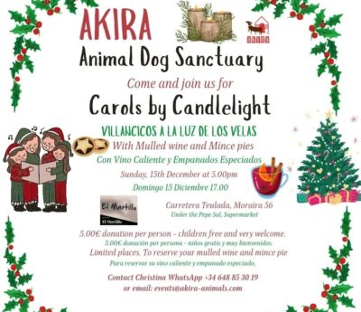 Carols by candlelight, Moraira, Dec 15.